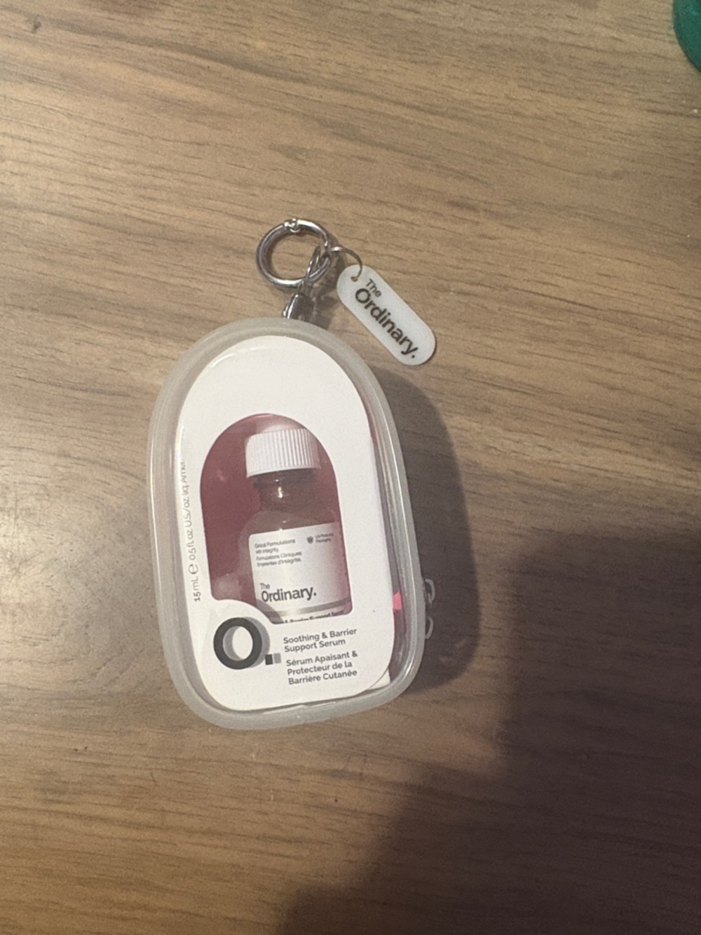 The Ordinary Mini Serum Keyring - White & Pink